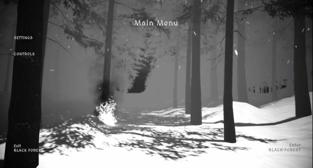 Main menu - black & white